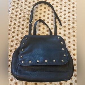 Etienne Aigner Beautiful Black Studded Leather Bag